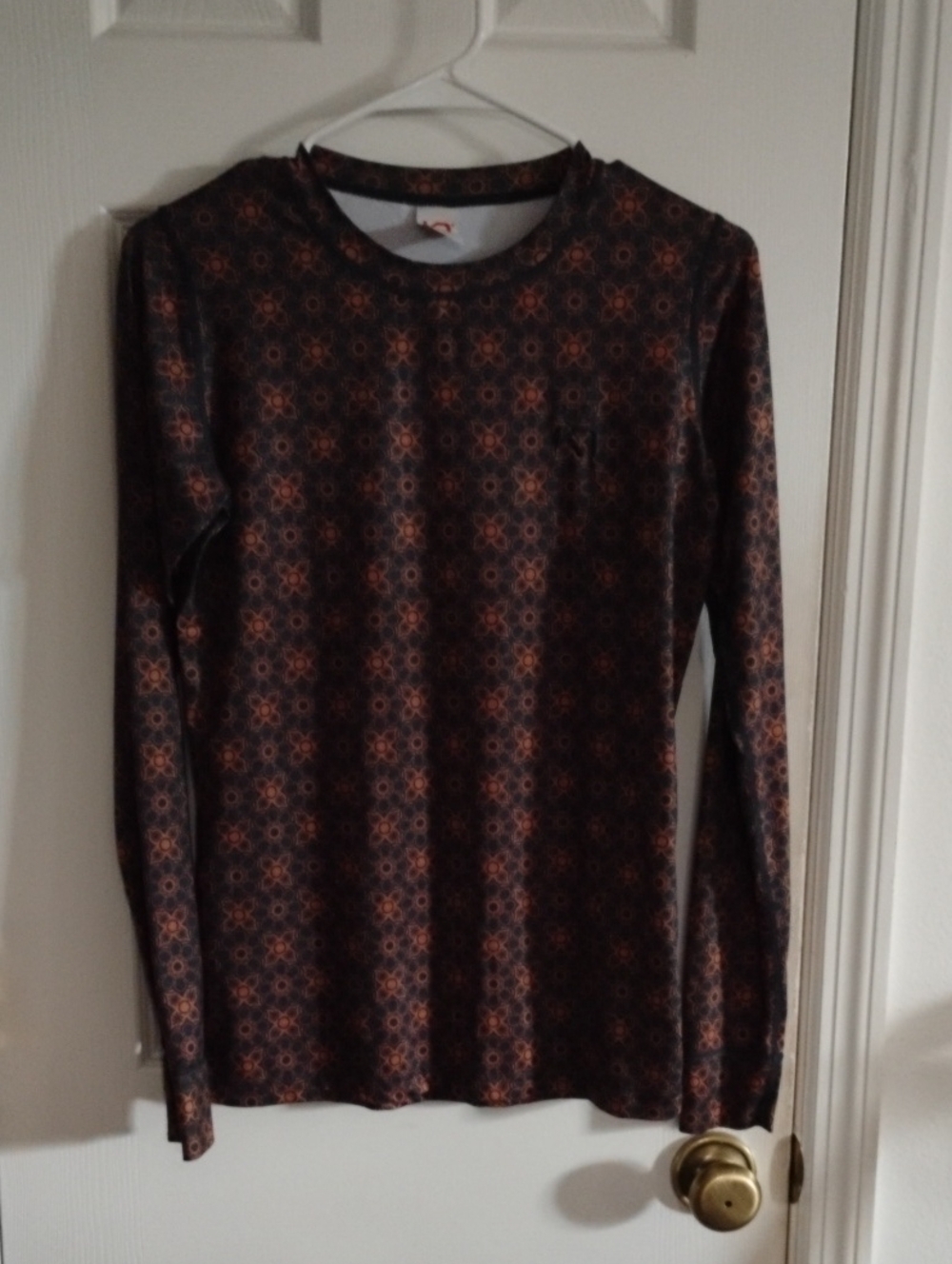 Kari Traa Long Sleeve Tee - Rust and Black M
